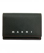 MARNIマルニ）の古着「LEATHER TRI-FOLD WALLET」｜グリーン