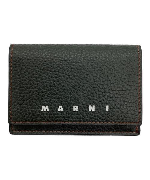 MARNI（マルニ）MARNI (マルニ) LEATHER TRI-FOLD WALLET グリーンの古着・服飾アイテム