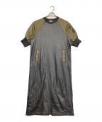 theodoric.dyセオドリックディ）の古着「MA-1 Wind Switching One-Piece」｜ベージュ×カーキ