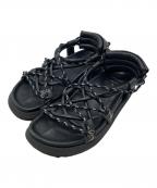 sacaiサカイ）の古着「Double Lace Up Sandals」｜ブラック