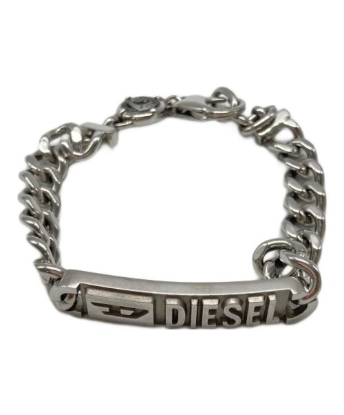 DIESEL（ディーゼル）DIESEL (ディーゼル) ロゴブレスレット シルバーの古着・服飾アイテム