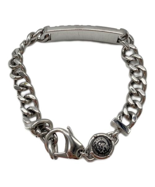 DIESEL（ディーゼル）DIESEL (ディーゼル) ロゴブレスレット シルバーの古着・服飾アイテム