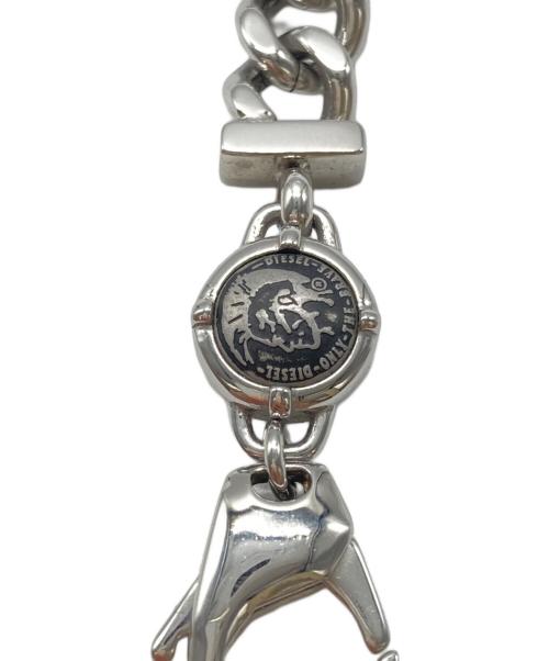 DIESEL（ディーゼル）DIESEL (ディーゼル) ロゴブレスレット シルバーの古着・服飾アイテム