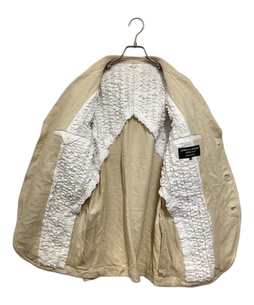 COMME des GARCONS HOMME PLUS EVER GREEN（コムデギャルソンオムプリュス エバーグリーン）COMME des GARCONS HOMME PLUS EVER GREEN (コムデギャルソンオムプリュス エバーグリーン) 4Bライナーフリルジャケット ベージュ サイズ:Mの古着・服飾アイテム