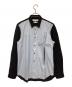COMME des GARCONS SHIRT（コムデギャルソンシャツ）の古着「切替カットワークシャツ」｜ブルー×ブラック