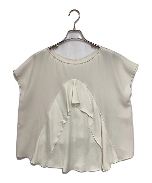 Diagram（ダイアグラム）Diagram (ダイアグラム) サテン切替ジョーゼットブラウス アイボリー サイズ:36の古着・服飾アイテム