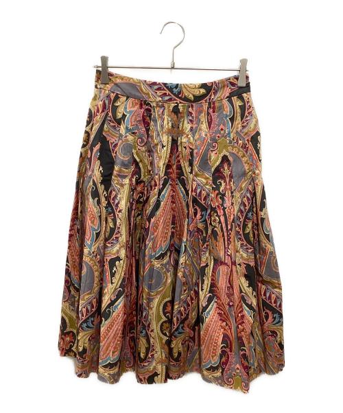 MARGARET HOWELL（マーガレットハウエル）MARGARET HOWELL (マーガレットハウエル) 総柄プリーツスカート マルチカラー サイズ:2の古着・服飾アイテム