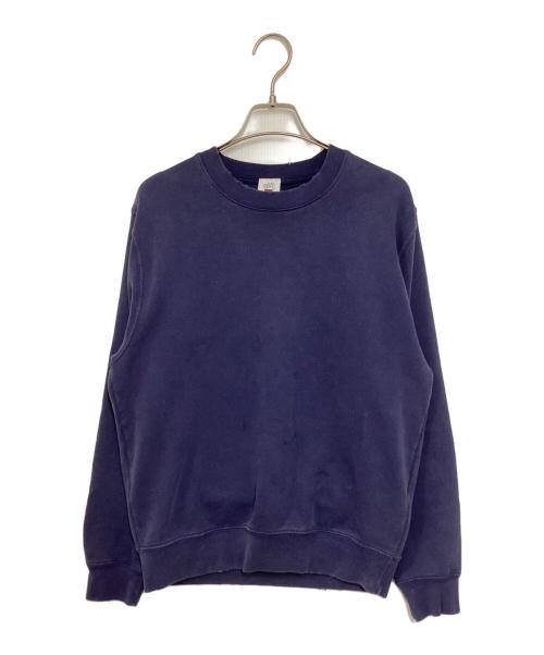 6(ROKU) BEAUTY&YOUTH（ロク ビューティーアンドユース）6(ROKU) BEAUTY&YOUTH (ロク ビューティーアンドユース) ダメージ加工クルーネックスウェット ネイビー サイズ:Sの古着・服飾アイテム