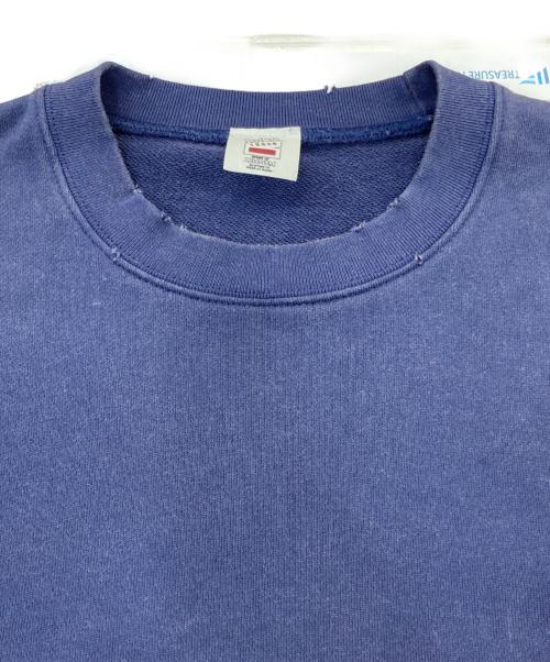 6(ROKU) BEAUTY&YOUTH（ロク ビューティーアンドユース）6(ROKU) BEAUTY&YOUTH (ロク ビューティーアンドユース) ダメージ加工クルーネックスウェット ネイビー サイズ:Sの古着・服飾アイテム