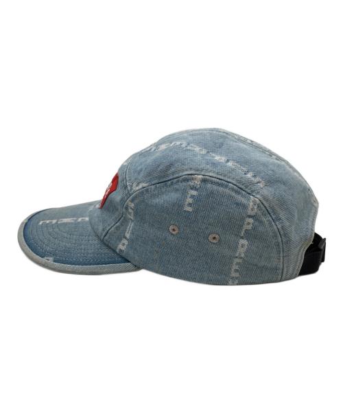 SUPREME（シュプリーム）Supreme (シュプリーム) Logo Stripe Jacquard Denim Camp Cap インディゴの古着・服飾アイテム