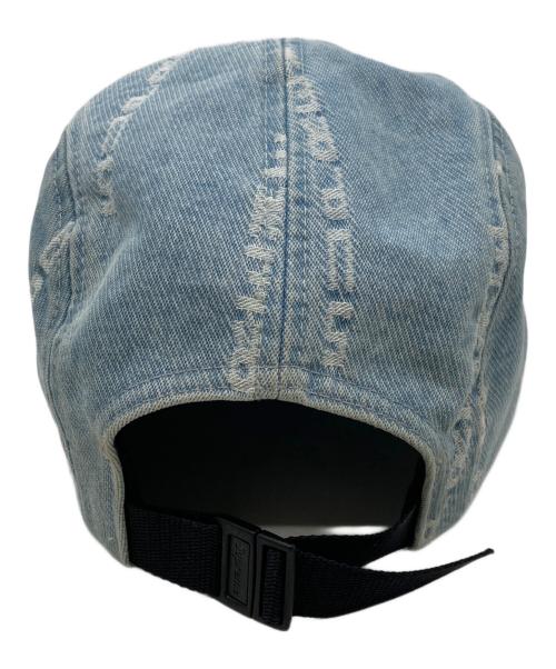 SUPREME（シュプリーム）Supreme (シュプリーム) Logo Stripe Jacquard Denim Camp Cap インディゴの古着・服飾アイテム