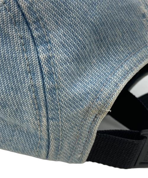 SUPREME（シュプリーム）Supreme (シュプリーム) Logo Stripe Jacquard Denim Camp Cap インディゴの古着・服飾アイテム