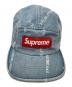 Supreme (シュプリーム) Logo Stripe Jacquard Denim Camp Cap インディゴ：7000円