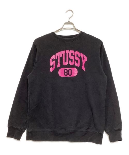 stussy（ステューシー）stussy (ステューシー) クルーネックスウェット ブラック サイズ:Ｌの古着・服飾アイテム