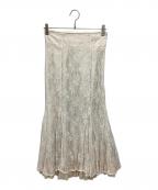 MERCURY DUOマーキュリーデュオ）の古着「裾チュールレースマーメイドスカート」｜アイボリー