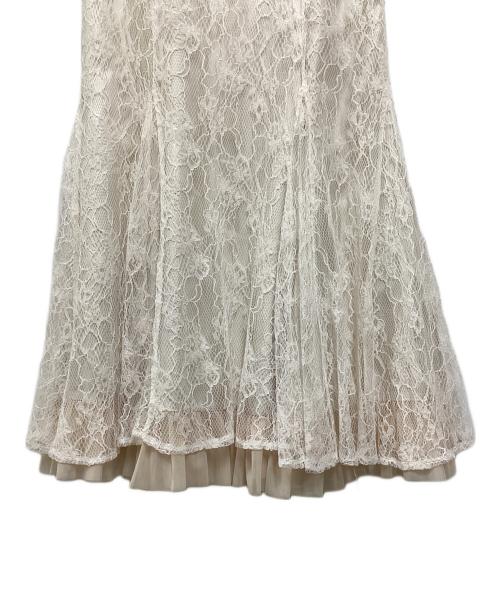 MERCURY DUO（マーキュリーデュオ）MERCURY DUO (マーキュリーデュオ) 裾チュールレースマーメイドスカート アイボリー サイズ:M 未使用品の古着・服飾アイテム