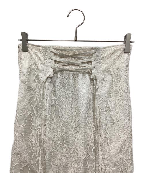 MERCURY DUO（マーキュリーデュオ）MERCURY DUO (マーキュリーデュオ) 裾チュールレースマーメイドスカート アイボリー サイズ:M 未使用品の古着・服飾アイテム