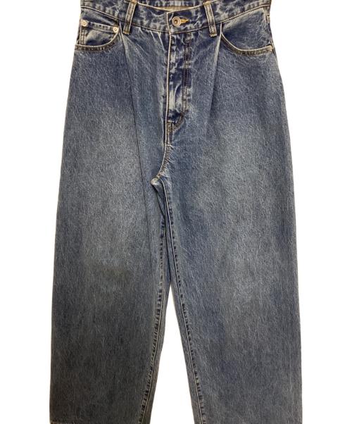 Eongul（ヨングル）Eongul (ヨングル) タックデザインルーズデニム インディゴ サイズ:01の古着・服飾アイテム