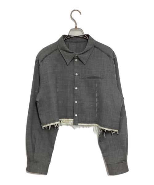 MAISON SPECIAL（メゾンスペシャル）MAISON SPECIAL (メゾンスペシャル) カットオフクロップドシャツ グレー サイズ:FREEの古着・服飾アイテム