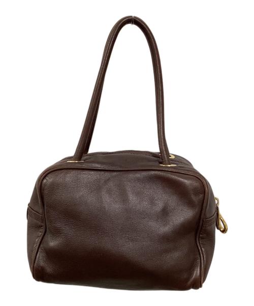 LOEWE（ロエベ）LOEWE (ロエベ) アナグラム レザー ミニハンドバッグ ブラウンの古着・服飾アイテム