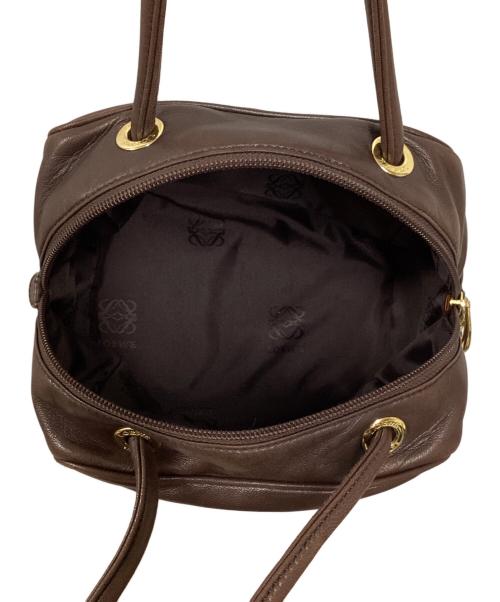LOEWE（ロエベ）LOEWE (ロエベ) アナグラム レザー ミニハンドバッグ ブラウンの古着・服飾アイテム