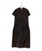 machattマチャット）の古着「ハーフスリーブオールインワン オールインワン」｜ブラック