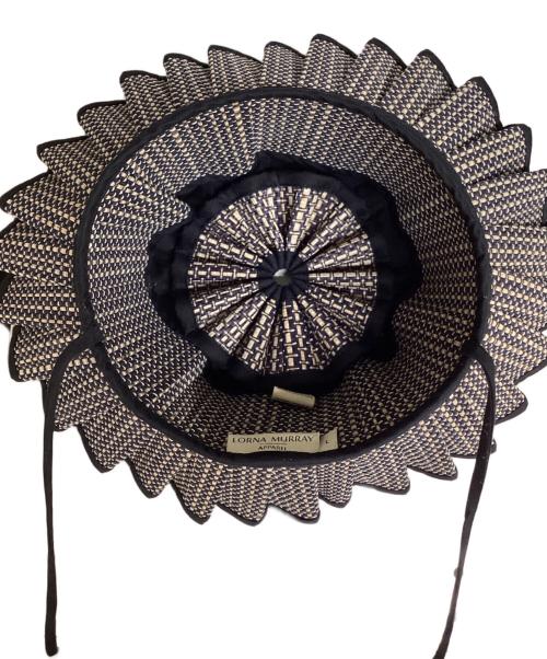 Lorna Murray（ローナマーレイ）Lorna Murray (ローナマーレイ) カプリハット ブラック×ベージュの古着・服飾アイテム