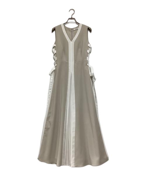 Snidel（スナイデル）Snidel (スナイデル) サイドプリーツバイカラーワンピ ベージュ サイズ:Mの古着・服飾アイテム