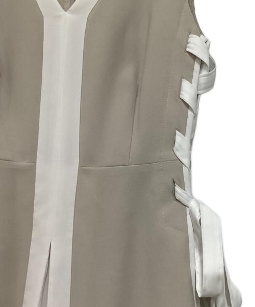 Snidel（スナイデル）Snidel (スナイデル) サイドプリーツバイカラーワンピ ベージュ サイズ:Mの古着・服飾アイテム