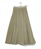 H BEAUTY&YOUTHエイチ ビューティー&ユース）の古着「SHEER PLEATED SKIRT」｜ベージュ