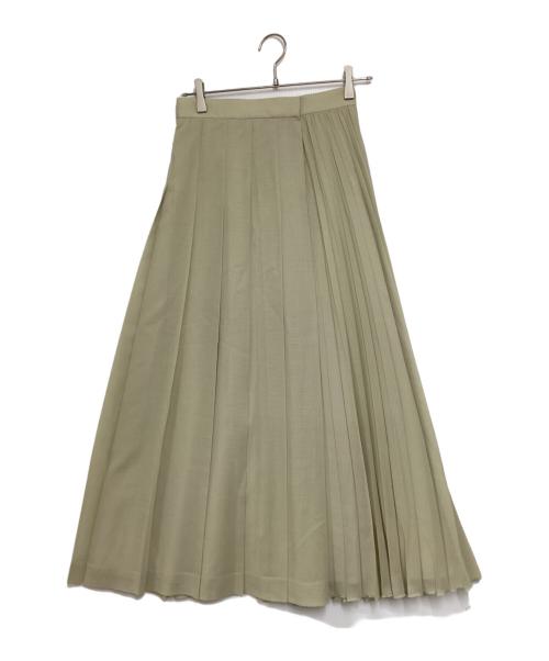 H BEAUTY&YOUTH（エイチ ビューティー&ユース）H BEAUTY&YOUTH (エイチ ビューティー&ユース) SHEER PLEATED SKIRT ベージュ サイズ:M 未使用品の古着・服飾アイテム