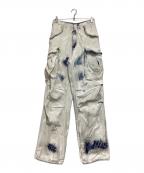 DARKPARKダークパーク）の古着「VIVIブリーチ加工デニムカーゴパンツ」｜インディゴ