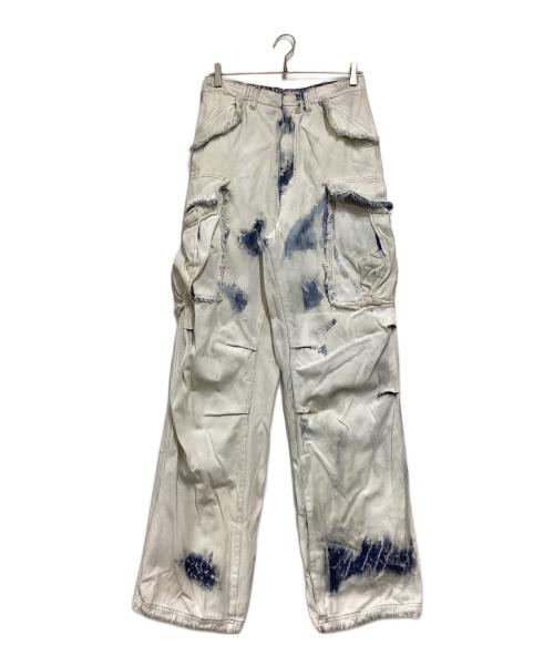 DARKPARK（ダークパーク）DARKPARK (ダークパーク) VIVIブリーチ加工デニムカーゴパンツ インディゴ サイズ:27の古着・服飾アイテム
