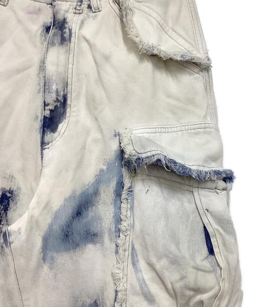 DARKPARK（ダークパーク）DARKPARK (ダークパーク) VIVIブリーチ加工デニムカーゴパンツ インディゴ サイズ:27の古着・服飾アイテム