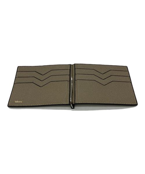 Valextra（ヴァレクストラ）Valextra (ヴァレクストラ) 2つ折りマネークリップ ベージュの古着・服飾アイテム