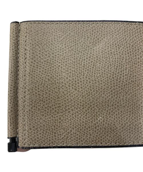 Valextra（ヴァレクストラ）Valextra (ヴァレクストラ) 2つ折りマネークリップ ベージュの古着・服飾アイテム