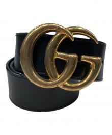 GUCCI（グッチ）の古着「GGマーモントベルト」｜ブラック×ゴールド