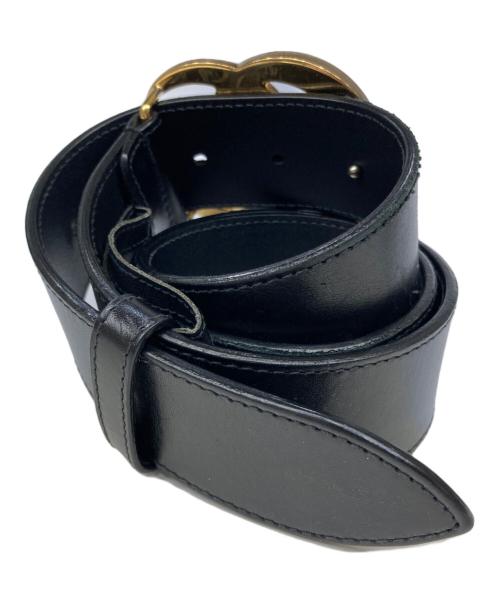 GUCCI（グッチ）GUCCI (グッチ) GGマーモントベルト ブラック×ゴールドの古着・服飾アイテム