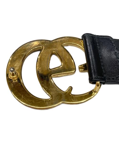 GUCCI（グッチ）GUCCI (グッチ) GGマーモントベルト ブラック×ゴールドの古着・服飾アイテム