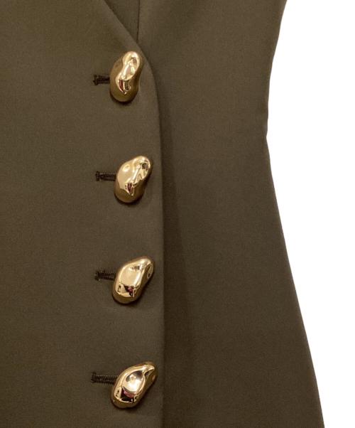 Snidel（スナイデル）Snidel (スナイデル) 金ボタンジレワンピ ブラウンの古着・服飾アイテム