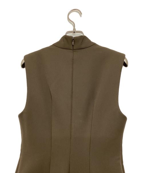 Snidel（スナイデル）Snidel (スナイデル) 金ボタンジレワンピ ブラウンの古着・服飾アイテム