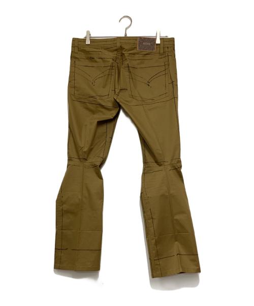 NEMETH（ネメス）NEMETH (ネメス) プリント立体裁断パンツ ブラウン サイズ:Mの古着・服飾アイテム