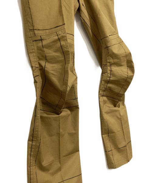 NEMETH（ネメス）NEMETH (ネメス) プリント立体裁断パンツ ブラウン サイズ:Mの古着・服飾アイテム