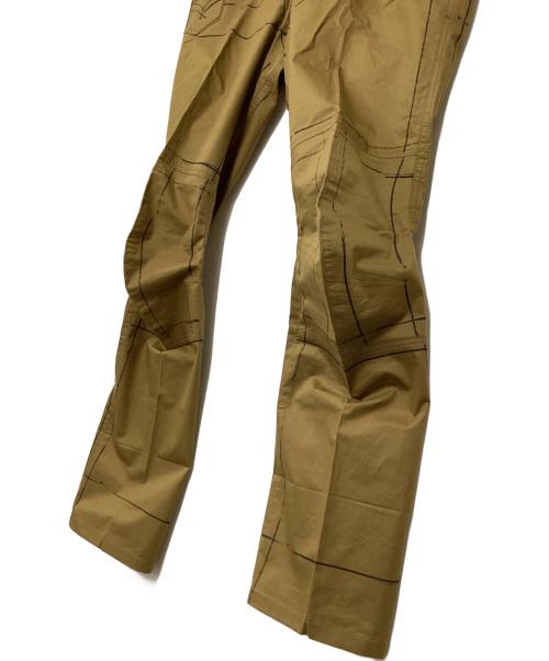 NEMETH（ネメス）NEMETH (ネメス) プリント立体裁断パンツ ブラウン サイズ:Mの古着・服飾アイテム