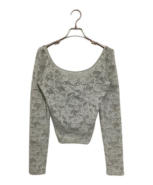 Snidel（スナイデル）Snidel (スナイデル) Chacott (チャコット) レース柄編みプルオーバー グレー サイズ:ONE SIZEの古着・服飾アイテム