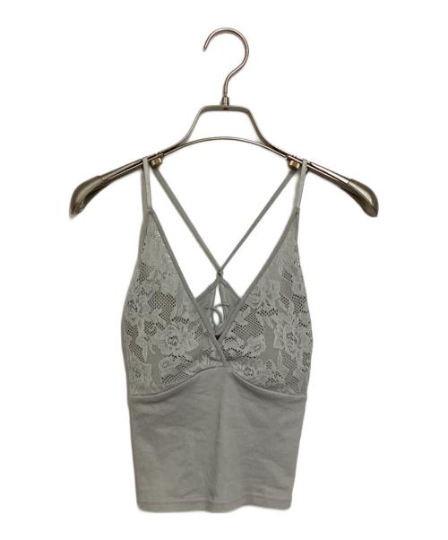 Snidel（スナイデル）Snidel (スナイデル) Chacott (チャコット) レース柄編みプルオーバー グレー サイズ:ONE SIZEの古着・服飾アイテム