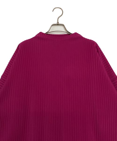 HOMME PLISSE ISSEY MIYAKE（オム プリッセ イッセイ ミヤケ）HOMME PLISSE ISSEY MIYAKE (オム プリッセ イッセイ ミヤケ) プリーツカットソー ピンク サイズ:2の古着・服飾アイテム