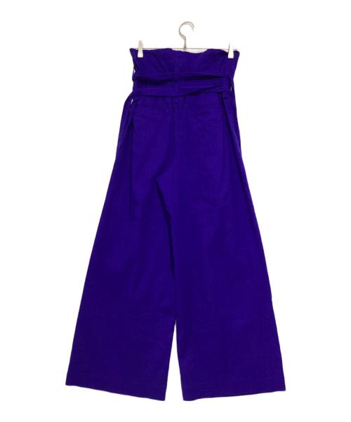 ISSEY MIYAKE（イッセイミヤケ）ISSEY MIYAKE (イッセイミヤケ) ハイウエストパンツ ブルー サイズ:2の古着・服飾アイテム