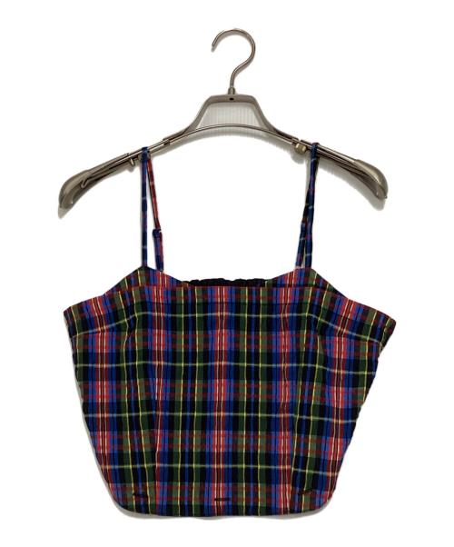 Ameri（アメリ）AMERI (アメリ) MEDI MANY WAY DEAR CHECK SET UP DRESS ブラック×レッド サイズ:Mの古着・服飾アイテム