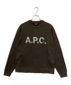 A.P.C.×IENAアーペーセー×イエナ）の古着「別注ロゴプリント 裏毛ロングスリーブシャツ」｜グレー